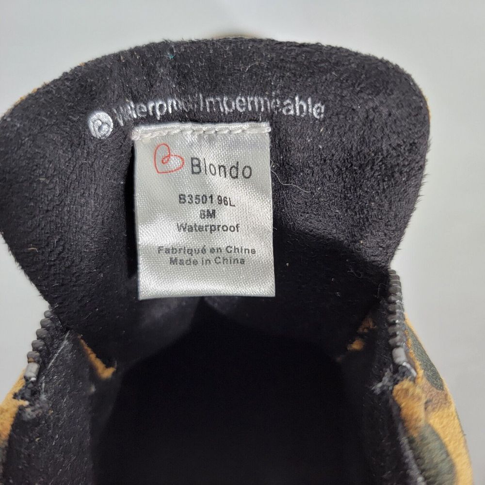 Blondo Glenda Waterproof Leopard Print Suede Leather Hidden Wedge Zip Sneaker 8‎ - Picture 3 of 16